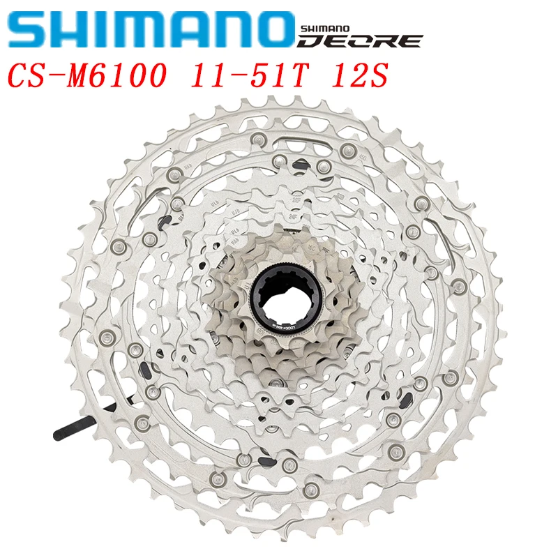 SHIMANO Deore CS-M6100 Cassette Sprocket for MTB Bike 12S 10-51T Freewheel MICRO SPLINE Tech Original Bicycle Flywheel Parts
SHIMANO Deore CS-M6100 Cassette Sprocket for MTB Bike 12S 10-51T Freewheel MICRO SPLINE Tech Original Bicycle Flywheel Parts