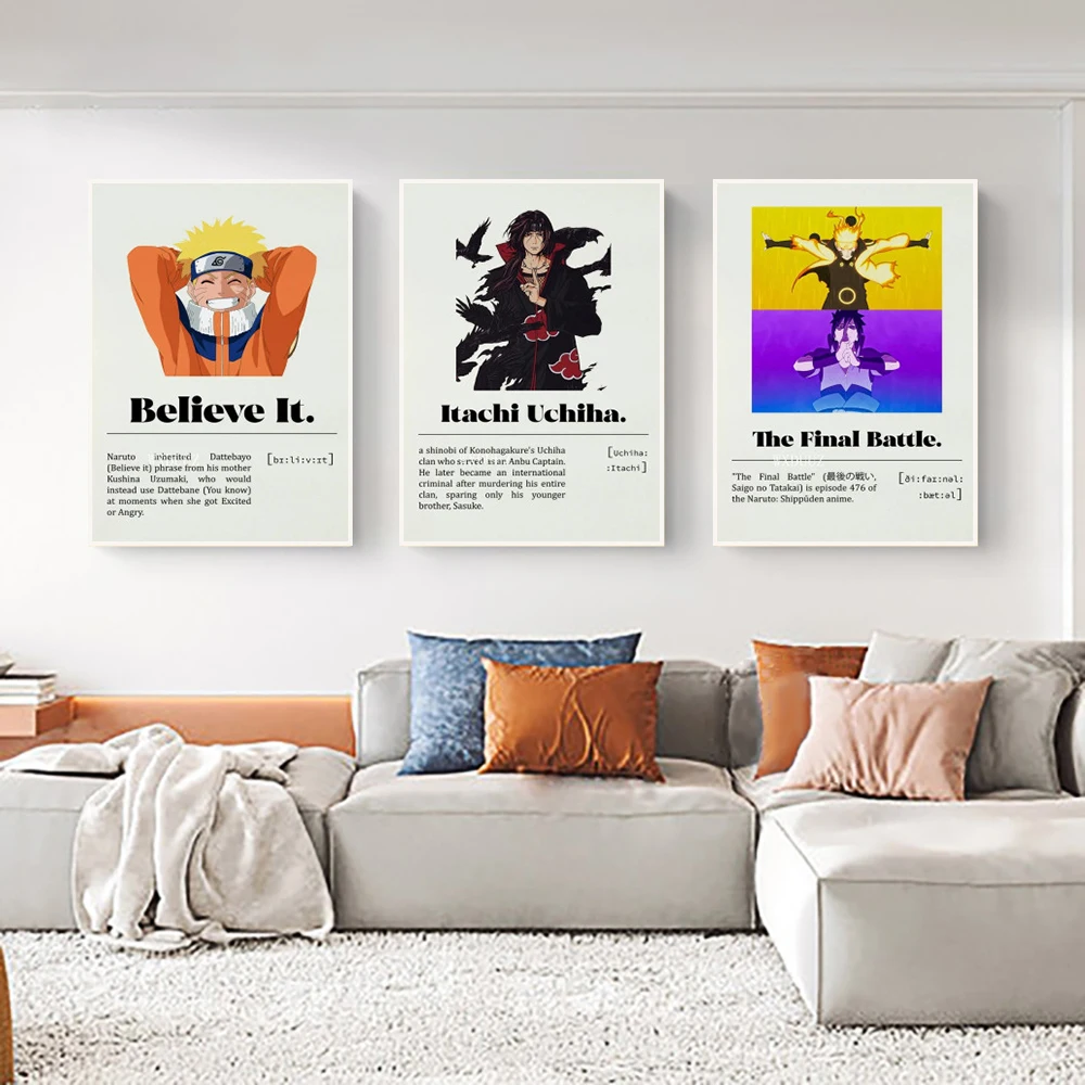 Naruto Anime Poster Demon Slayer Jujutsu Kaisen Decorative Canvas Painting Living Room Wall Art Prints Modern Home Decor Murals 
Naruto Anime Poster Demon Slayer Jujutsu Kaisen Decorative Canvas Painting Living Room Wall Art Prints Modern Home Decor Murals