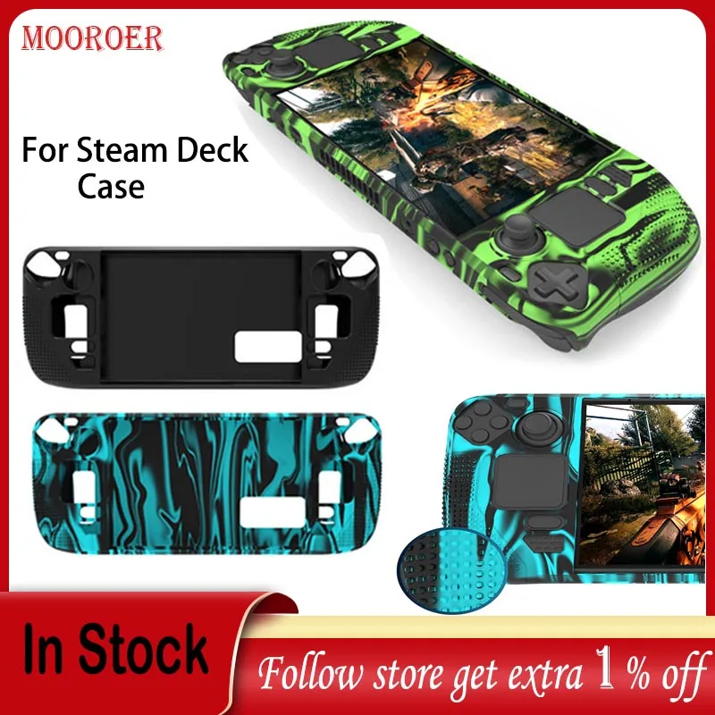 Защитный чехол Mooroer для игровой консоли Steam, силиконовый защитный чехол с противоскользящими частицами, мягкий гелевый корпус
Защитный чехол Mooroer для игровой консоли Steam, силиконовый защитный чехол с противоскользящими частицами, мягкий гелевый корпус