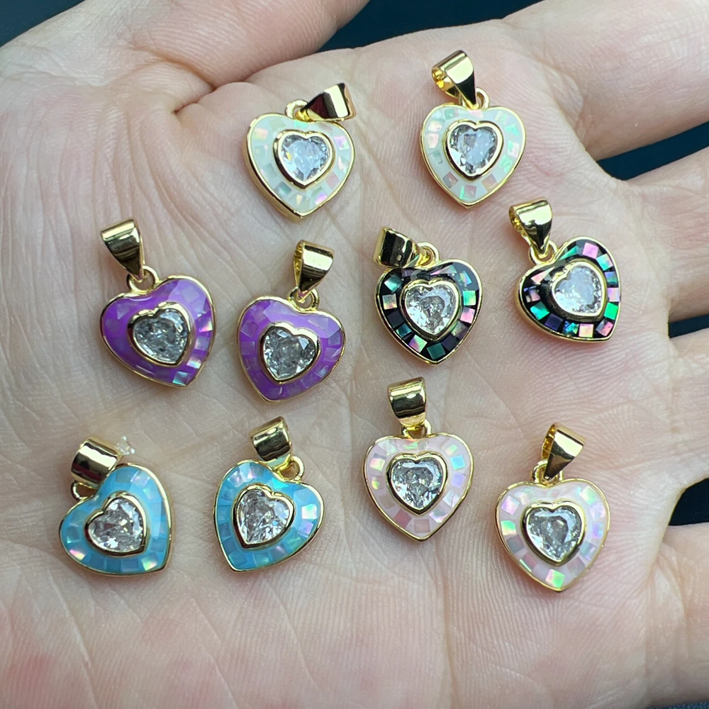 Fashion Neck Heart Pendants Jewelry Making Women Shell Zircon Love Charms For Girls Necklace Bracelet
Fashion Neck Heart Pendants Jewelry Making Women Shell Zircon Love Charms For Girls Necklace Bracelet