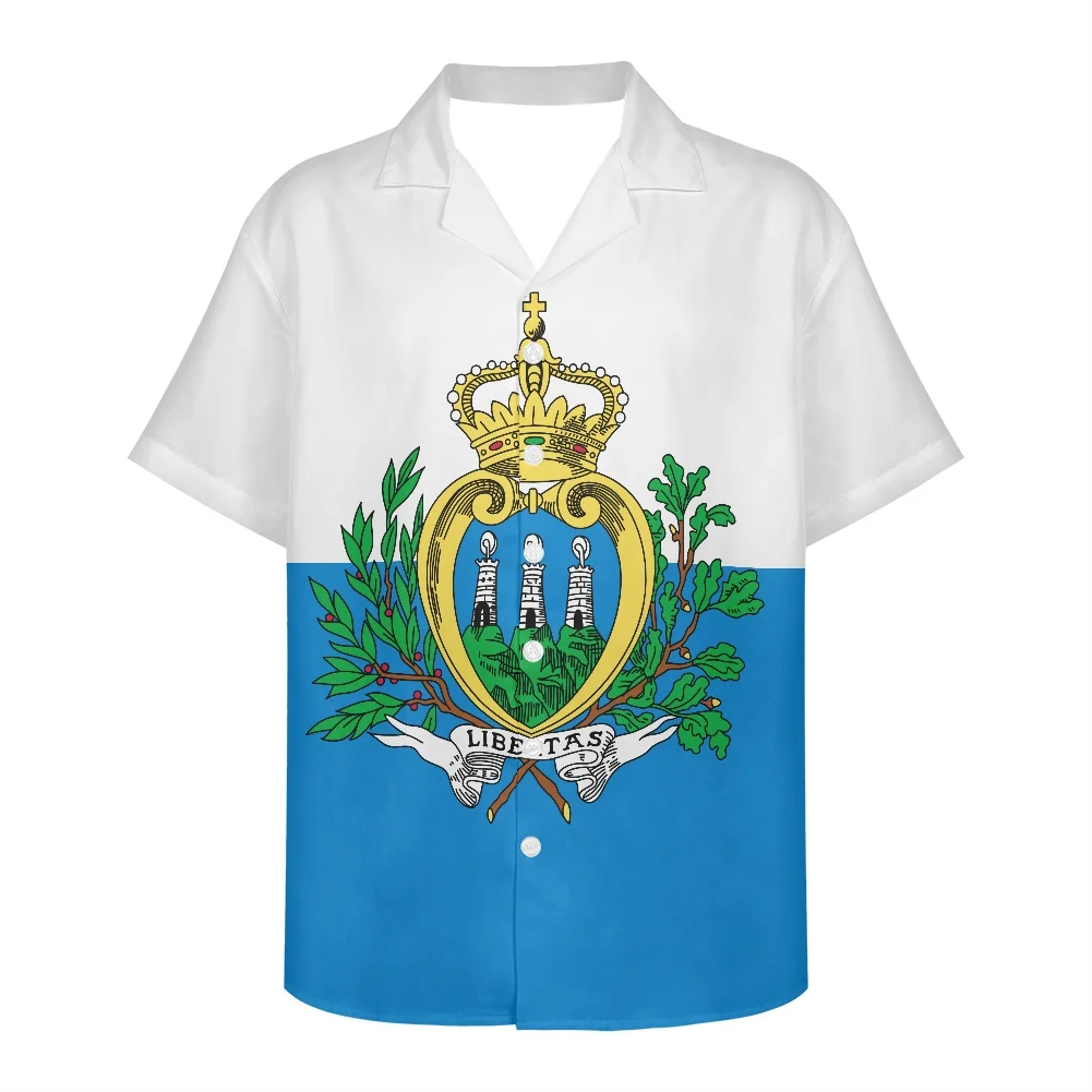 San Marino Flag Design Pattern Summer Vintage Fashion Short Sleeve Hawaii Shirts For Men Camisa Masculina Casual Holiday Party
San Marino Flag Design Pattern Summer Vintage Fashion Short Sleeve Hawaii Shirts For Men Camisa Masculina Casual Holiday Party
