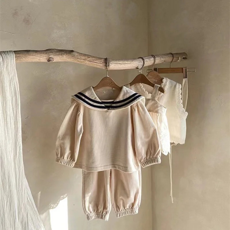 4867C Baby Clothing Set 2023 Spring and Autumn Casual Boy's Suit Navy Sweater+ Leg Pants Leisure Girl's Two Piece Suit 
4867C Baby Clothing Set 2023 Spring and Autumn Casual Boy's Suit Navy Sweater+ Leg Pants Leisure Girl's Two Piece Suit