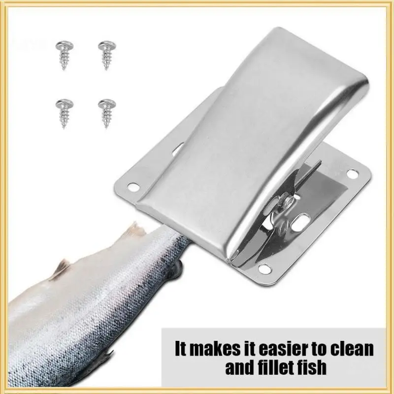 Stainless Steel Fish Fillet Clamp Deep-jaw Fish Tail Clip with 6Mounting Screws for Fishing Board Fish Cleaning Tools Pesca 
Stainless Steel Fish Fillet Clamp Deep-jaw Fish Tail Clip with 6Mounting Screws for Fishing Board Fish Cleaning Tools Pesca