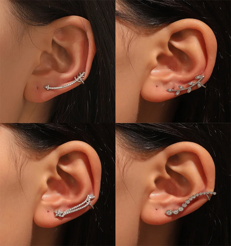 Fashionable Silver Color New Women's Earrings Inset Zircon Stars Heart-Shaped Temperament Cute Jewelry Accessories сережки
Fashionable Silver Color New Women's Earrings Inset Zircon Stars Heart-Shaped Temperament Cute Jewelry Accessories сережки