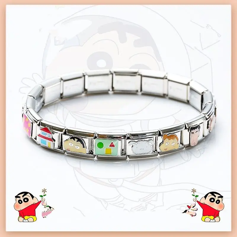 Crayon Shin-Chan Module Bracelet Diy Splicing Steel Band Chain Original Design Couple Cartoon Kawaii Anime Plush Toy Girl Gift
Crayon Shin-Chan Module Bracelet Diy Splicing Steel Band Chain Original Design Couple Cartoon Kawaii Anime Plush Toy Girl Gift