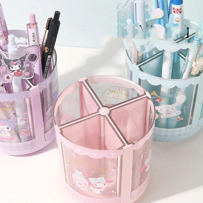 Kawaii Sanrios Cinnamoroll Mymelody Kuromi Rotate Pen Holder Cartoon Office Desktop Storage Box Rotatable Organizer Case Gift
Kawaii Sanrios Cinnamoroll Mymelody Kuromi Rotate Pen Holder Cartoon Office Desktop Storage Box Rotatable Organizer Case Gift