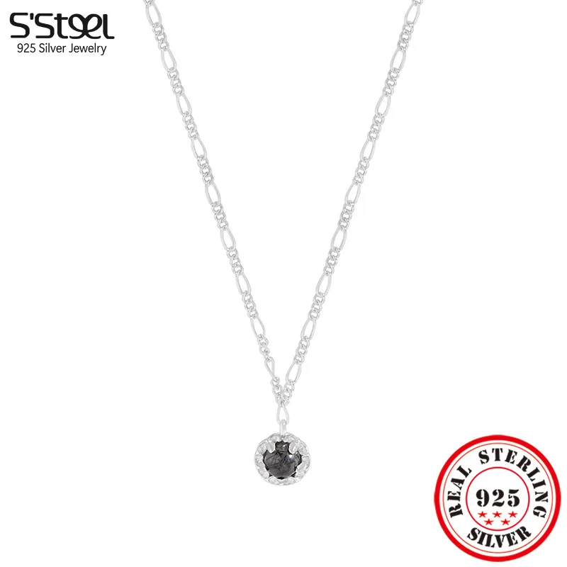 S'STEEL Real 925 Silver Sterling Pendant Dainty Necklace Gifts For Women Retro Engagement Accessories Western Korean Jewelry
S'STEEL Real 925 Silver Sterling Pendant Dainty Necklace Gifts For Women Retro Engagement Accessories Western Korean Jewelry