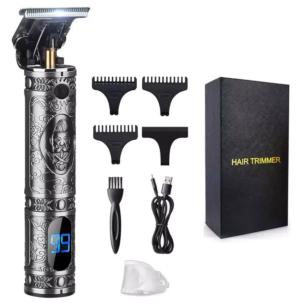LCD cordless zero gapped T blade hair trimmer outliner salon clippers USB rechargeable barber beard shaver for men haircut
LCD cordless zero gapped T blade hair trimmer outliner salon clippers USB rechargeable barber beard shaver for men haircut