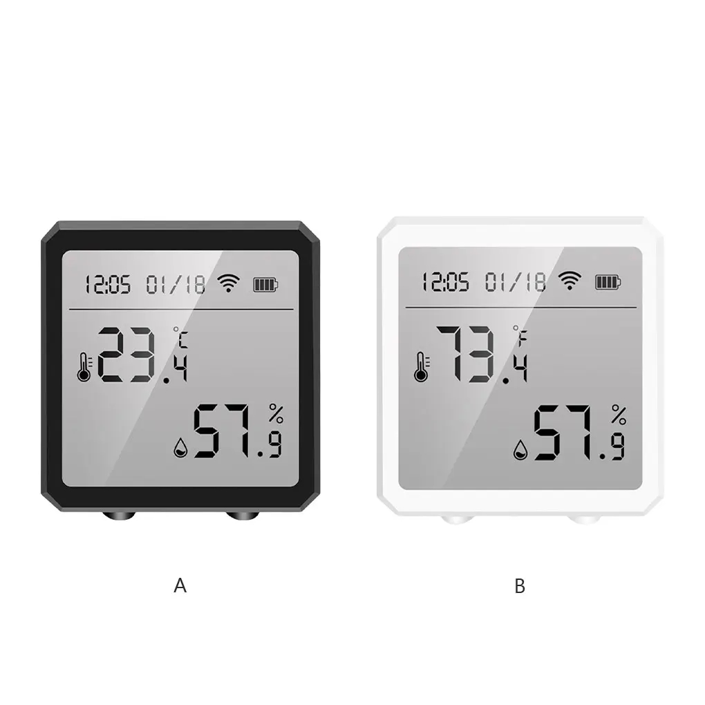 2-in-1 Thermometer Digital Tuya WiFi Hygrometer Battery Operated Humidity Gauge Portable Household Meter Black
2-in-1 Thermometer Digital Tuya WiFi Hygrometer Battery Operated Humidity Gauge Portable Household Meter Black