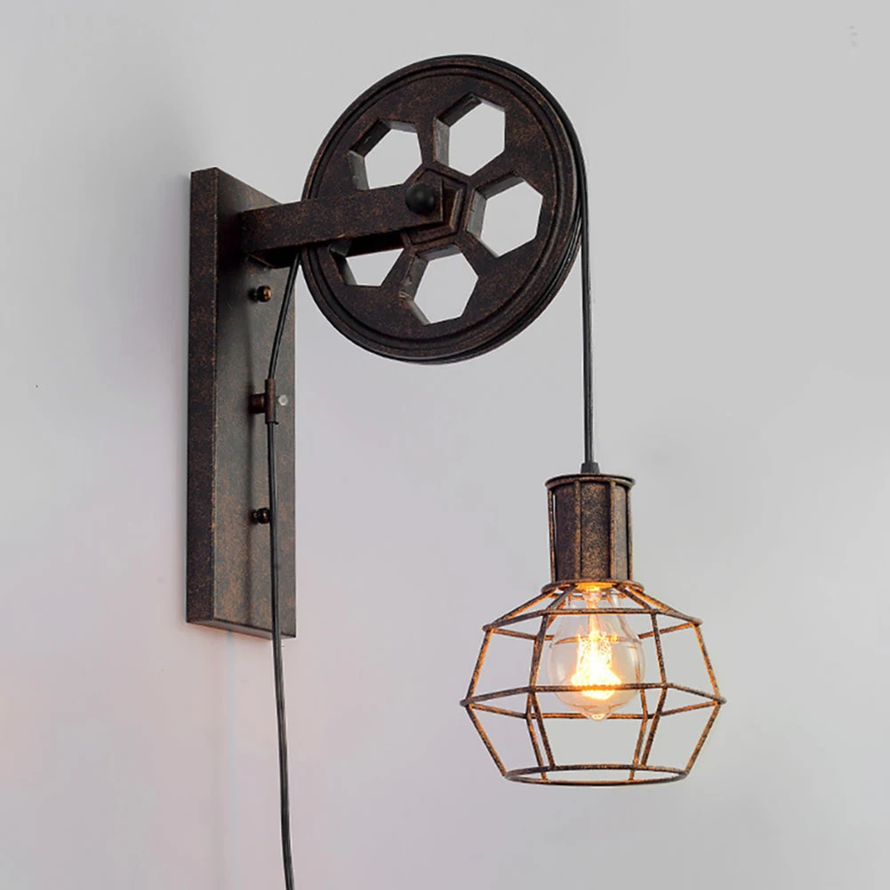 American Country Industrial Style Retro Pulley Wrought Iron Wall Lamp Retro Industrial Wall Lamp Indoor Lighting Lifting Pulley
American Country Industrial Style Retro Pulley Wrought Iron Wall Lamp Retro Industrial Wall Lamp Indoor Lighting Lifting Pulley