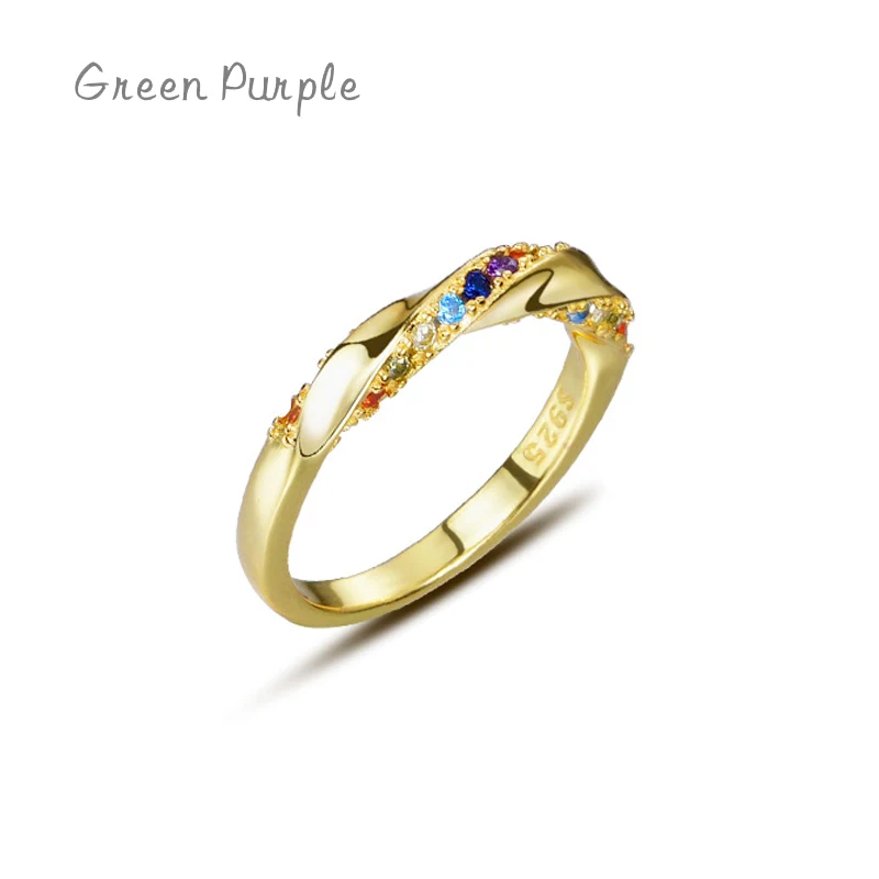 Green Purple s925 Sterling Silver Rainbow Zirconium Ring for Women Geometric Design Ring Size 7 Fine Jewelry Wedding Gift 1217
Green Purple s925 Sterling Silver Rainbow Zirconium Ring for Women Geometric Design Ring Size 7 Fine Jewelry Wedding Gift 1217