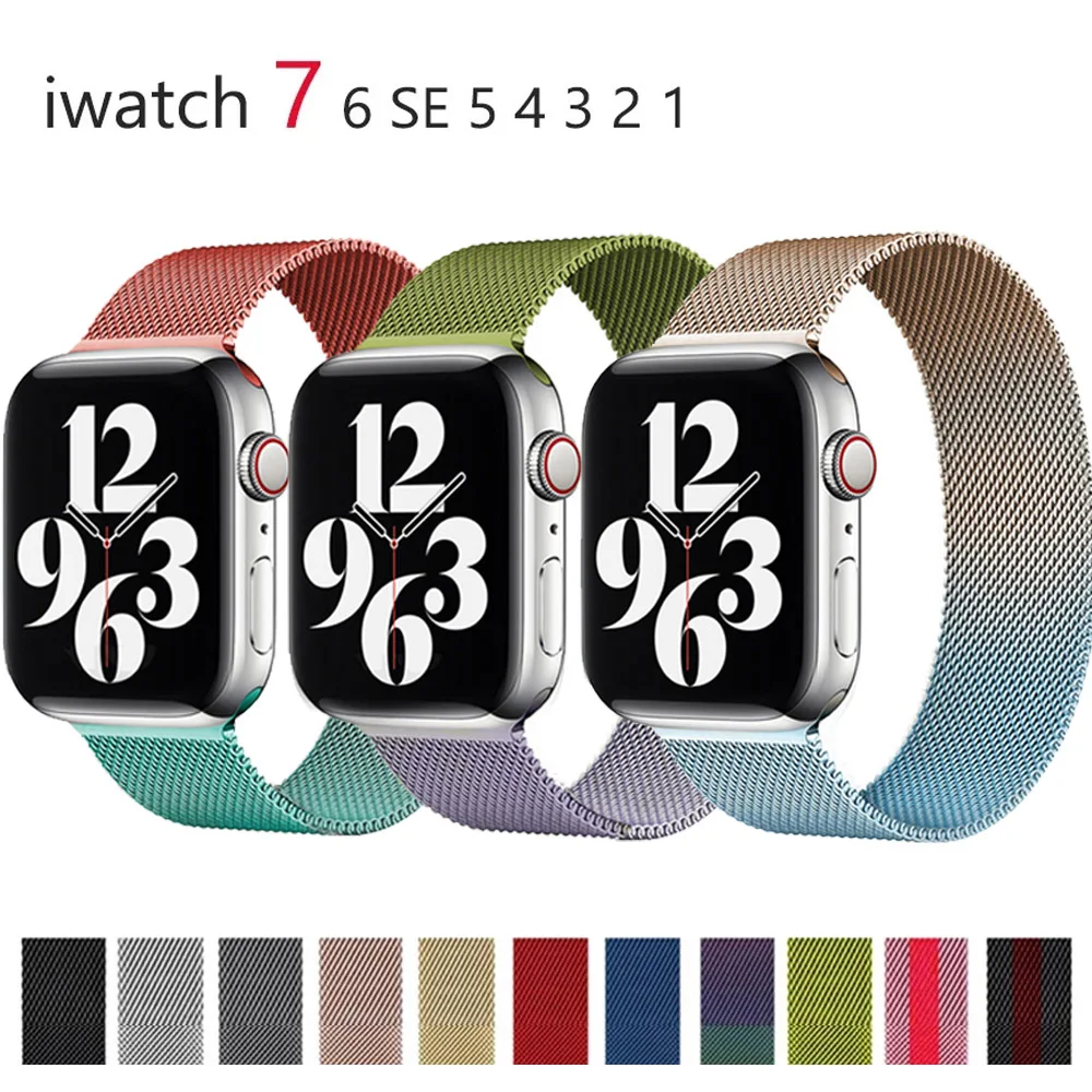 Milanese loop Strap For Apple watch band 44mm 40mm 38mm 42mm Stainless Steel Metal belt correa bracelet iWatch series 6 5 4 se 7
Milanese loop Strap For Apple watch band 44mm 40mm 38mm 42mm Stainless Steel Metal belt correa bracelet iWatch series 6 5 4 se 7