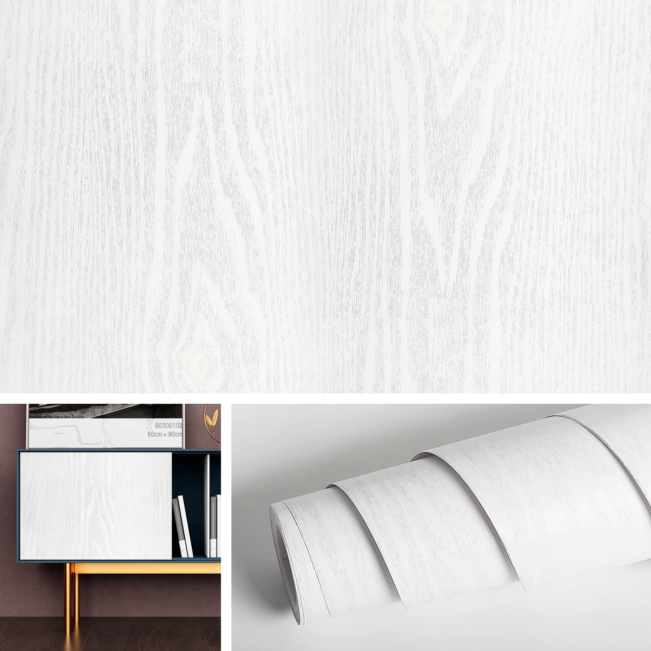 Wood White Thicken Contact Paper Peel and Stick Wall Sticker Vinyl Waterproof Self Adhesive Wallpaper Removable for Wall in Roll
Wood White Thicken Contact Paper Peel and Stick Wall Sticker Vinyl Waterproof Self Adhesive Wallpaper Removable for Wall in Roll
