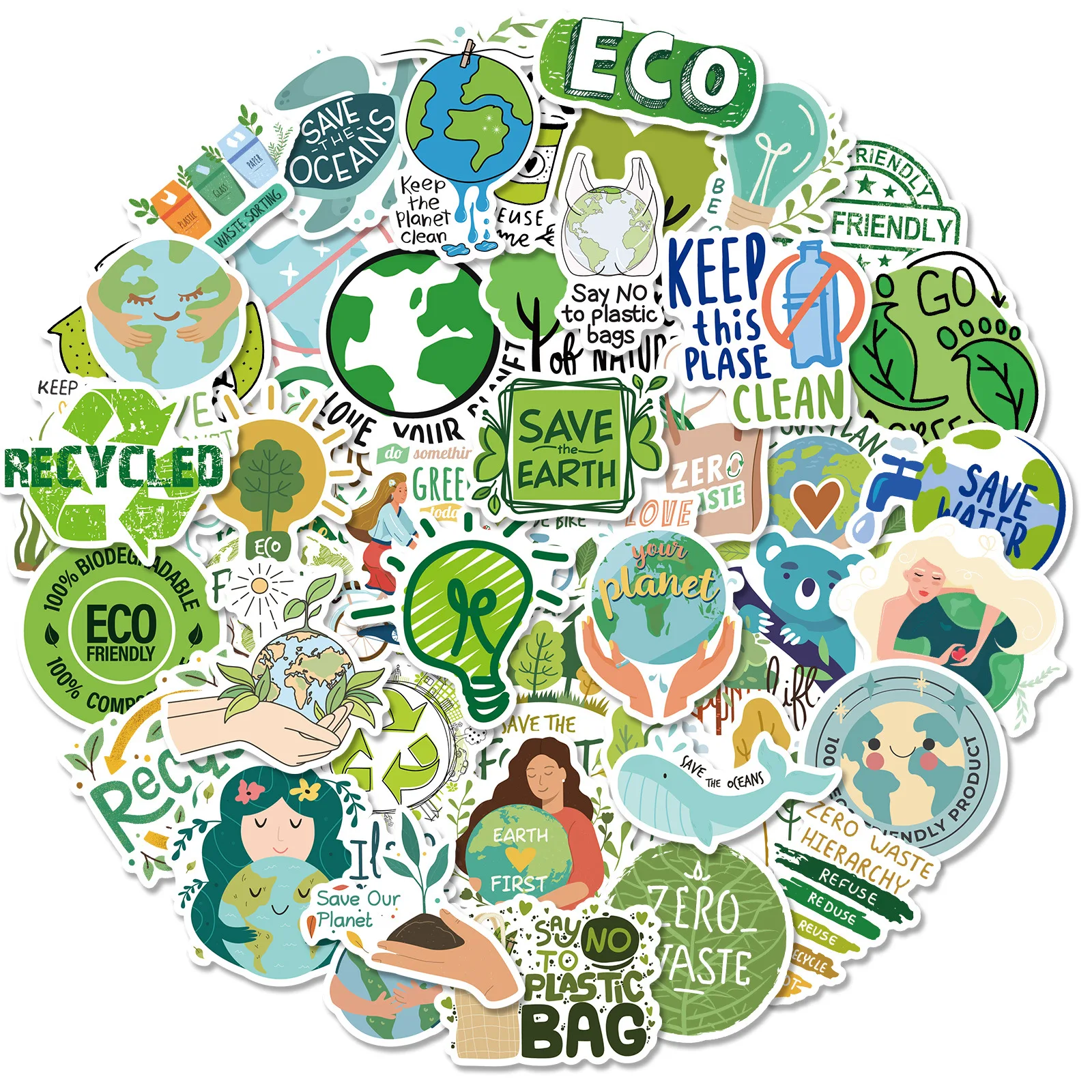 50PCS Environmental Protection Series Stickers Protect The Environment Green Ecological Graffiti Waterproof Luggage Stickers
50PCS Environmental Protection Series Stickers Protect The Environment Green Ecological Graffiti Waterproof Luggage Stickers