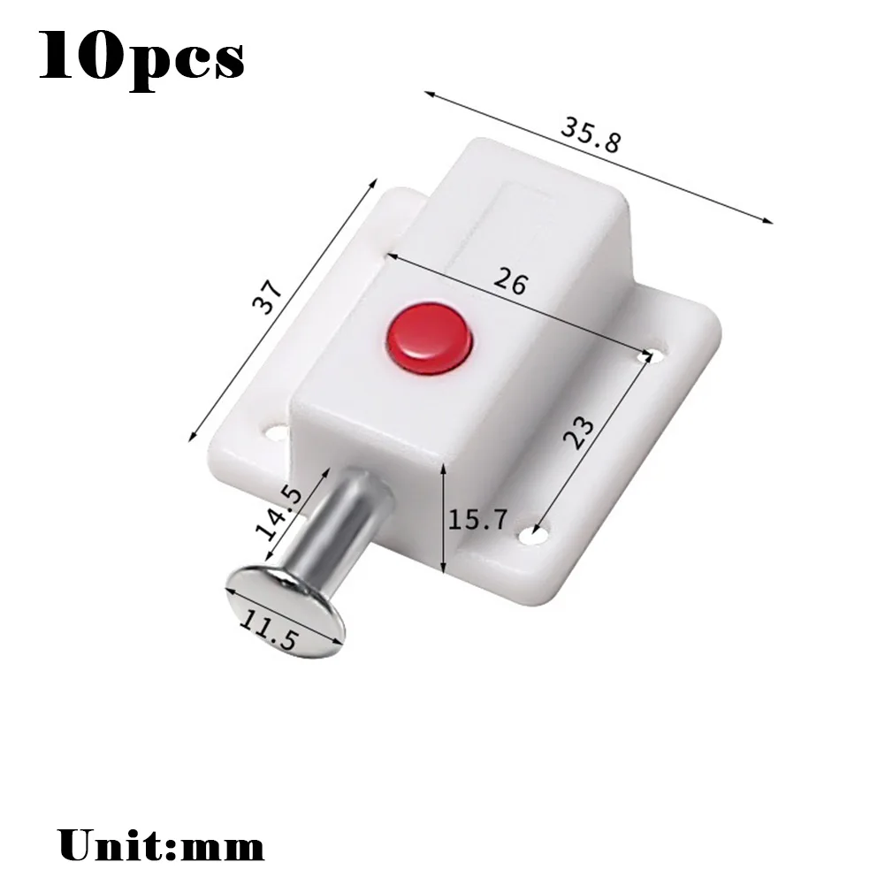 High Quality Latch With Cover Non-fading Spring Load Easy-installing High Quality 10pcs Plastic Cabinet Push Button
High Quality Latch With Cover Non-fading Spring Load Easy-installing High Quality 10pcs Plastic Cabinet Push Button