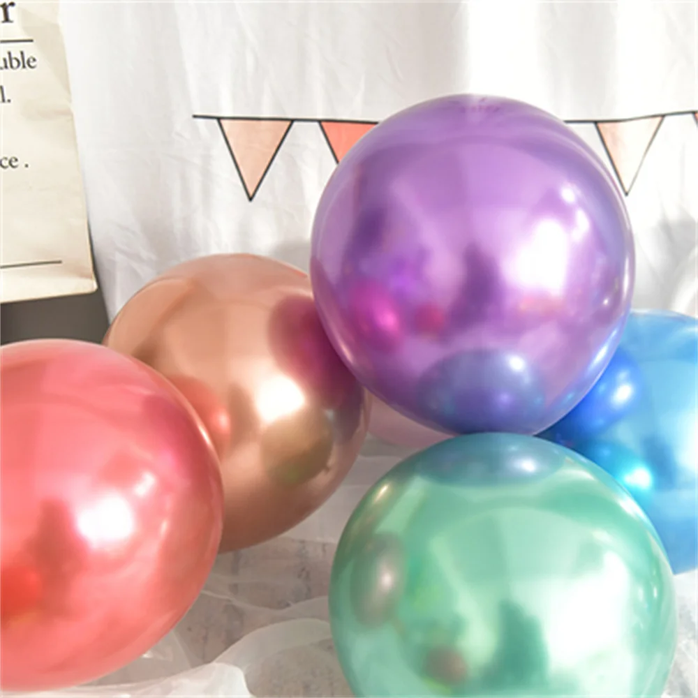 15Pcs 10inch Glossy Gold Silver Metal Pearl Latex Balloons Rose Gold Thick Chrome Metallic Inflatable Air Balls Wedding Decor
15Pcs 10inch Glossy Gold Silver Metal Pearl Latex Balloons Rose Gold Thick Chrome Metallic Inflatable Air Balls Wedding Decor