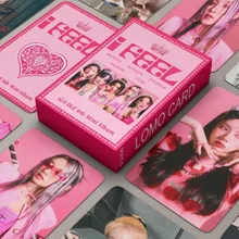 55pcs/set Kpop GIDLE Photocards I Feel Album Lomo Cards (G)I-DLE Girls I Burn Photo Card Minnie Postcard Fans Collection