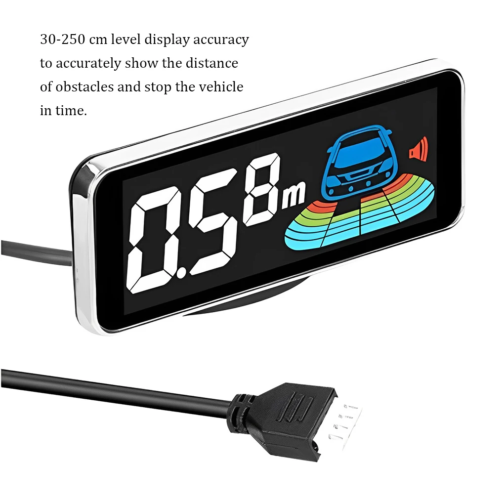 

Car Reversing Backup Radar Parking Sensor Backlight LCD Distance Display Sound Warning Buzzer Volume Adjustment