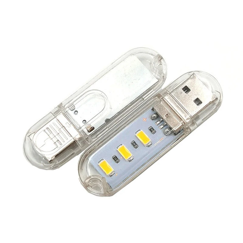 

LED USB Night Light Portable U Disk Lamp 3LEDs 1.5W Reading Lamps Colorful Mini Book Lights DC5V Power Bank Powered Camping Bulb