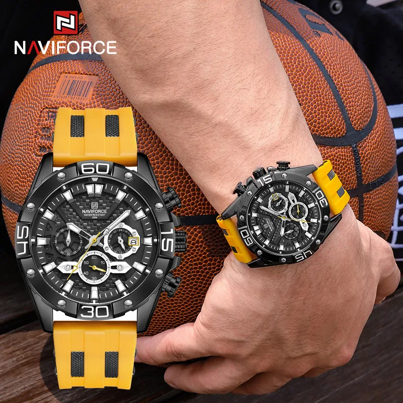 Часы наручные NAVIFORCE мужские с многофункциональным циферблатом, роскошные брендовые водонепроницаемые деловые, с силиконовой лентой
Часы наручные NAVIFORCE мужские с многофункциональным циферблатом, роскошные брендовые водонепроницаемые деловые, с силиконовой лентой