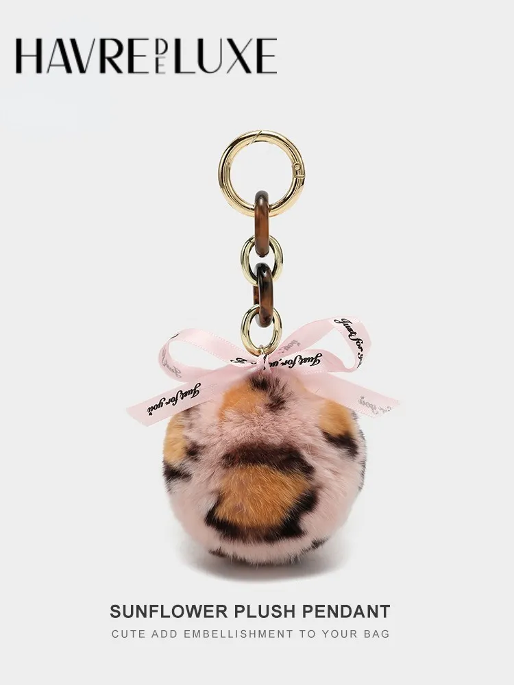 Fuzzy Ball Pendant Rex Rabbit Fur Leopard Furry Keychain Bag Plush Accessories Hanging Ornaments For Girls
Fuzzy Ball Pendant Rex Rabbit Fur Leopard Furry Keychain Bag Plush Accessories Hanging Ornaments For Girls