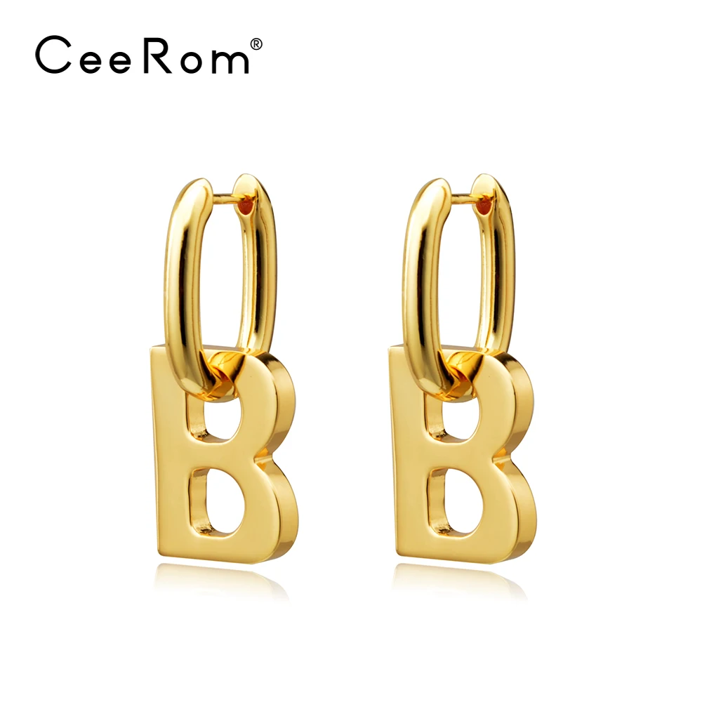 Серьги-подвески CeeRom в форме букв «B» женские, висячие ювелирные украшения из нержавеющей стали золотого цвета, Подарочная бижутерия
Серьги-подвески CeeRom в форме букв «B» женские, висячие ювелирные украшения из нержавеющей стали золотого цвета, Подарочная бижутерия
