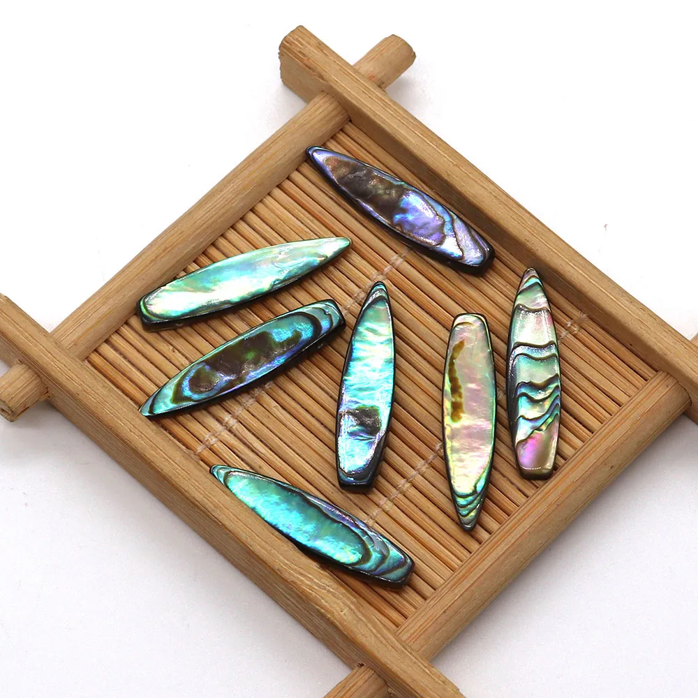 Natural Abalone Shell Horizontal Hole Long Leaf Shaped Colorful Beads 7x30mm Charm Making DIY Necklace Bracelet Ladies Accessory
Natural Abalone Shell Horizontal Hole Long Leaf Shaped Colorful Beads 7x30mm Charm Making DIY Necklace Bracelet Ladies Accessory