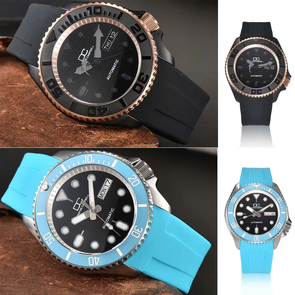 Custom Fashion Japan NH36 40.5mm Men's watches Sapphire Case Automatic Men's Watch Ceremic Bezel Rubber Band
Custom Fashion Japan NH36 40.5mm Men's watches Sapphire Case Automatic Men's Watch Ceremic Bezel Rubber Band