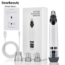 Facial Blackhead Remover Electric Hot Compress Vacuum Pore Cleaner Face Deep Nose Cleaner T Zone Pore Acne Pimple Removal Tool
