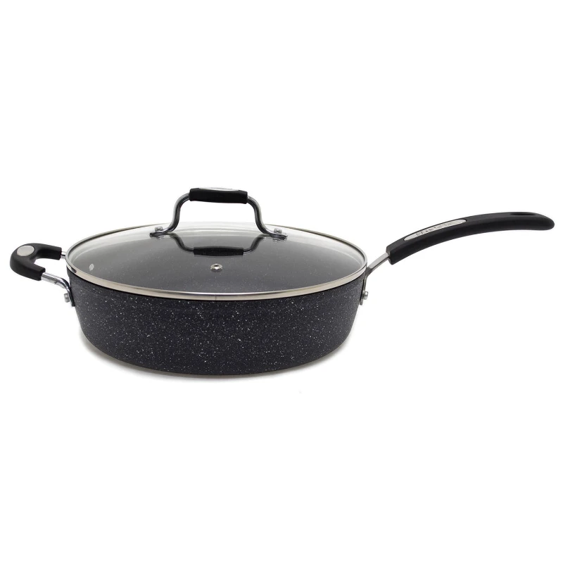 by 11" Deep- With Lid & Bakelite Handles, 11 inch, Patent-Pending non-stick surface
by 11" Deep- With Lid & Bakelite Handles, 11 inch, Patent-Pending non-stick surface