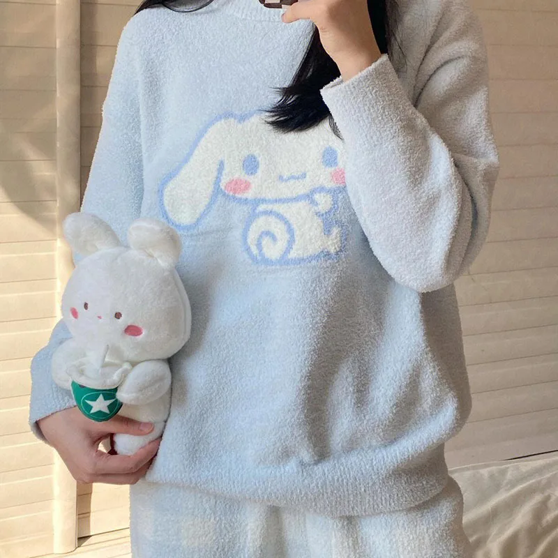 Sanrio Pajamas Cinnamoroll Kuromi My Melody Flannel Cartoon Home Suit 2Pcs Women's Soft Plush Pajamas Pullover Top Pants Gifts
Sanrio Pajamas Cinnamoroll Kuromi My Melody Flannel Cartoon Home Suit 2Pcs Women's Soft Plush Pajamas Pullover Top Pants Gifts
