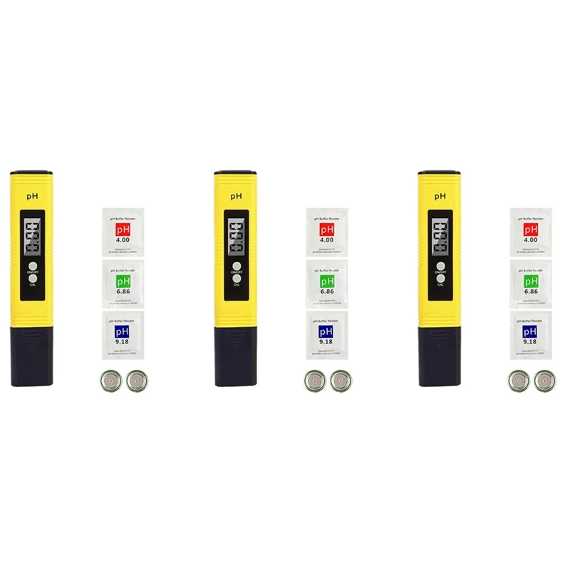3X PH Meter Tester Digital PH Meter 0.01 PH Water Quality Test Digital Tester For Kitchen, Aquarium, Pool, Laboratory
3X PH Meter Tester Digital PH Meter 0.01 PH Water Quality Test Digital Tester For Kitchen, Aquarium, Pool, Laboratory