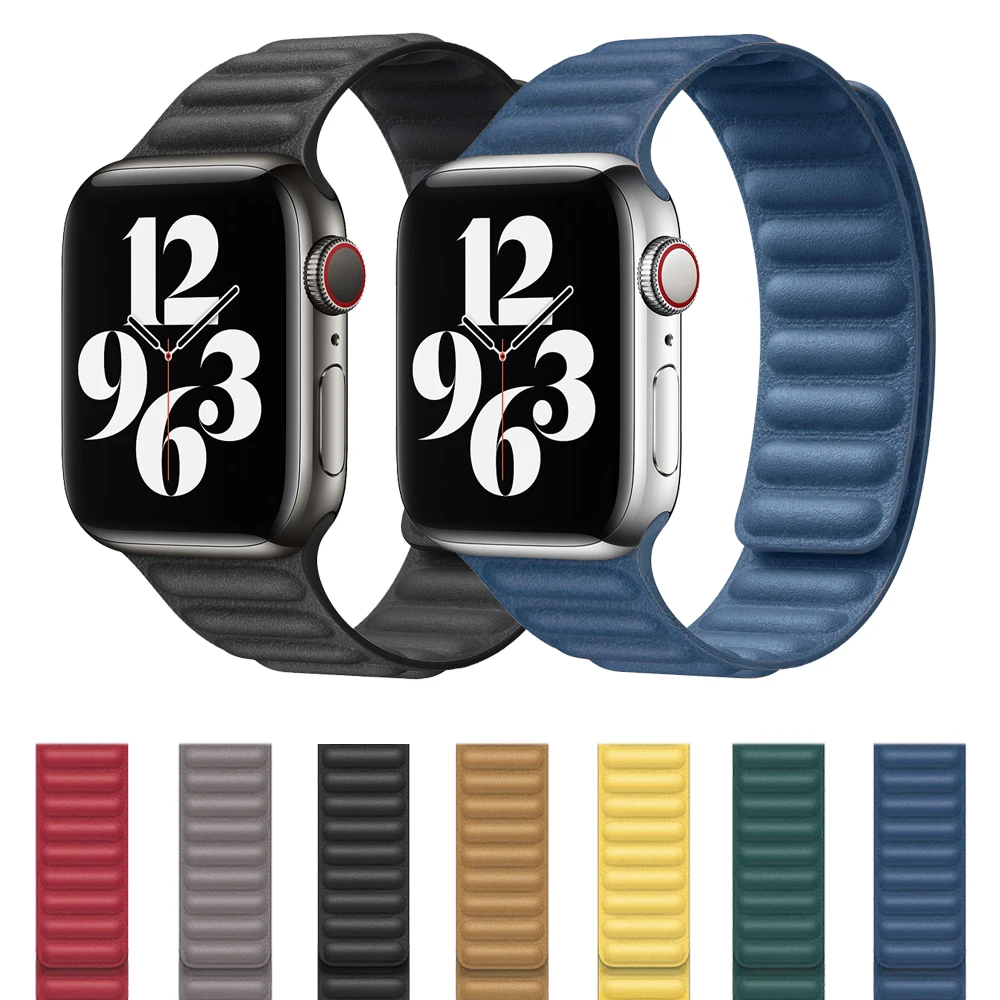 Leather link loop strap For apple watch band 44mm 40mm iWatch series 7 6 SE 5 4 3 2 watchbands bracelet 42mm 38mm 45mm 41mm
Leather link loop strap For apple watch band 44mm 40mm iWatch series 7 6 SE 5 4 3 2 watchbands bracelet 42mm 38mm 45mm 41mm
