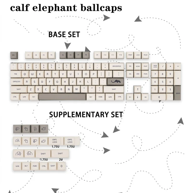 For Calf Elephant Keycap 124Keys XDA Profile PBT Key Cap For Cherry Mx Switch Gaming Mechanical Keyboard Suit 68/980/87 Keyboard
For Calf Elephant Keycap 124Keys XDA Profile PBT Key Cap For Cherry Mx Switch Gaming Mechanical Keyboard Suit 68/980/87 Keyboard