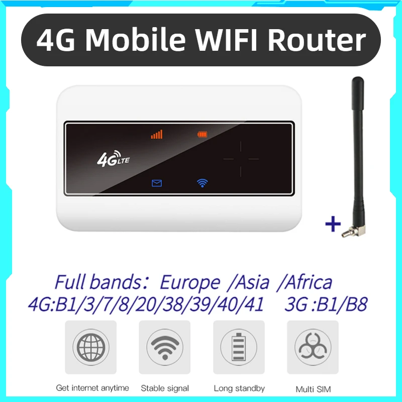 Портативный беспроводной маршрутизатор, 2100 мАч, Wi-Fi модем, точка доступа 150 Мбит/с, 4G, Wi-Fi роутер, антенна со слотом для Sim-карты, Азиатская версия/Европейская версия
Портативный беспроводной маршрутизатор, 2100 мАч, Wi-Fi модем, точка доступа 150 Мбит/с, 4G, Wi-Fi роутер, антенна со слотом для Sim-карты, Азиатская версия/Европейская версия