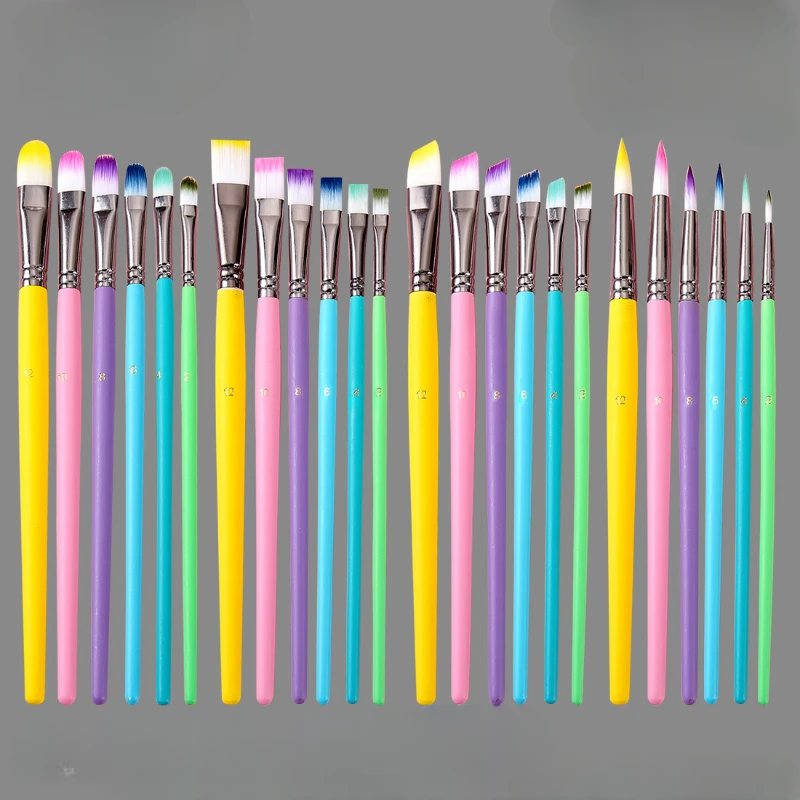 6 Sets of Wooden Macaron Brush Multi-specification Color Nylon Hair Gouache Oil Painting Hook Line Acrylic Brush Art Supplies
6 Sets of Wooden Macaron Brush Multi-specification Color Nylon Hair Gouache Oil Painting Hook Line Acrylic Brush Art Supplies