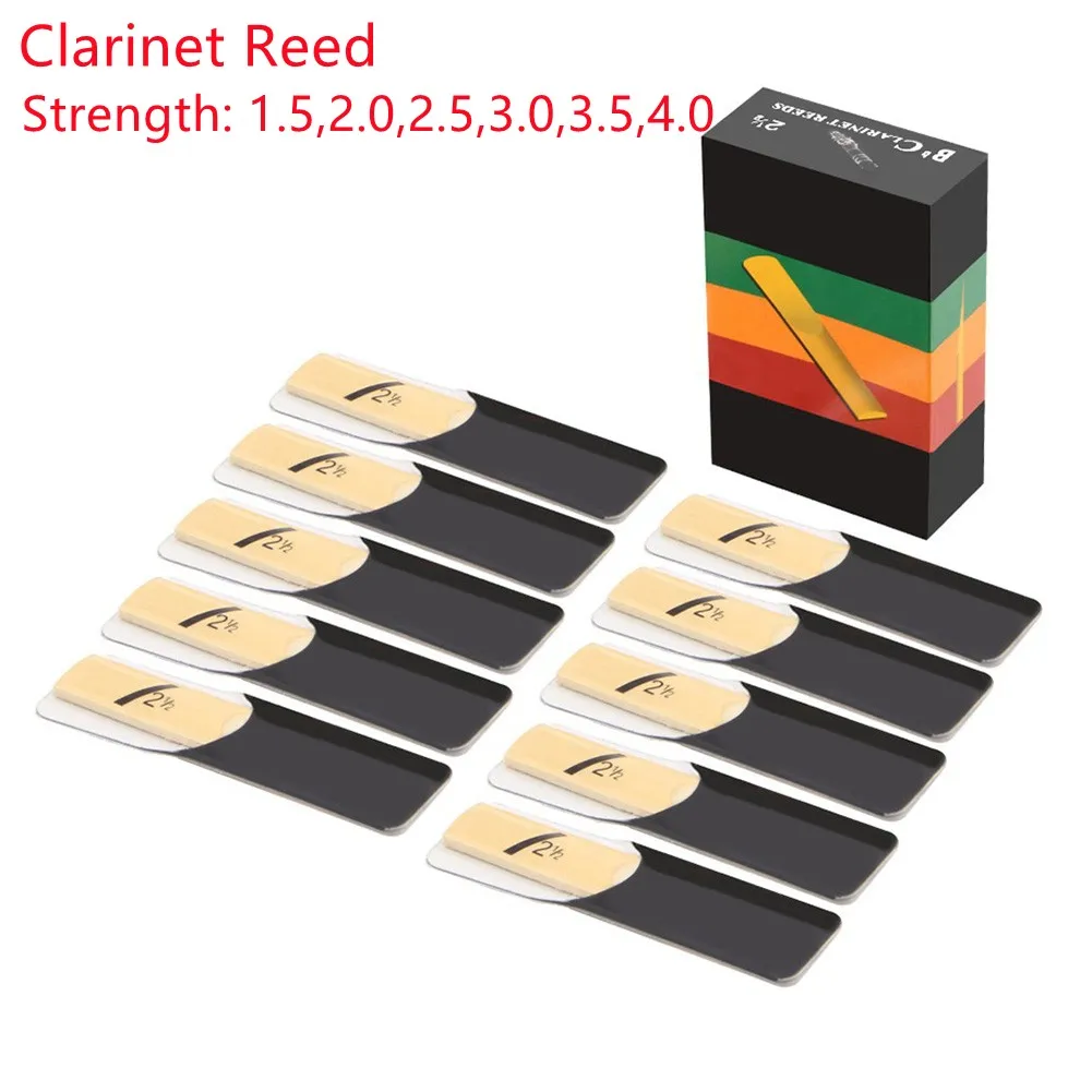 10Pcs/Set High Quality Bb Clarinet Reeds 1.5,2.0,2.5,3.0,3.5,4.0 Strength Various Sizes Musical Instruments
10Pcs/Set High Quality Bb Clarinet Reeds 1.5,2.0,2.5,3.0,3.5,4.0 Strength Various Sizes Musical Instruments