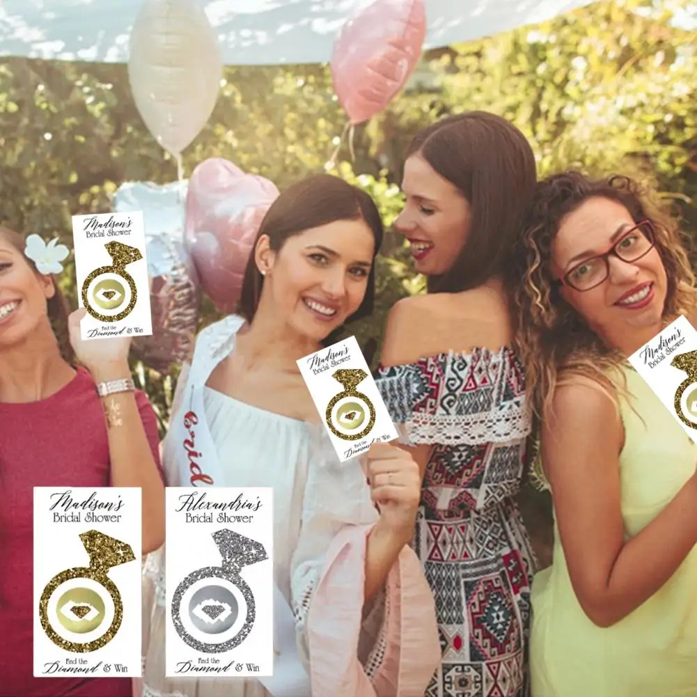 Unique Party Game Card Glittering Award Thickened Bridal Shower Scratch Card Festival Supply
Unique Party Game Card Glittering Award Thickened Bridal Shower Scratch Card Festival Supply