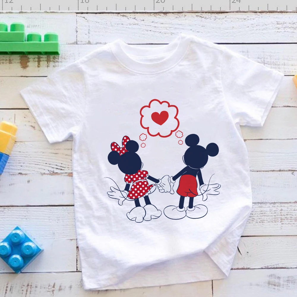 Mickey And Minnie Mouse Print Disney Summer Girl Boy T Shirt Sweat Heat Graphic Minimalist 3-12T Size Child T-Shirt High Quality
Mickey And Minnie Mouse Print Disney Summer Girl Boy T Shirt Sweat Heat Graphic Minimalist 3-12T Size Child T-Shirt High Quality