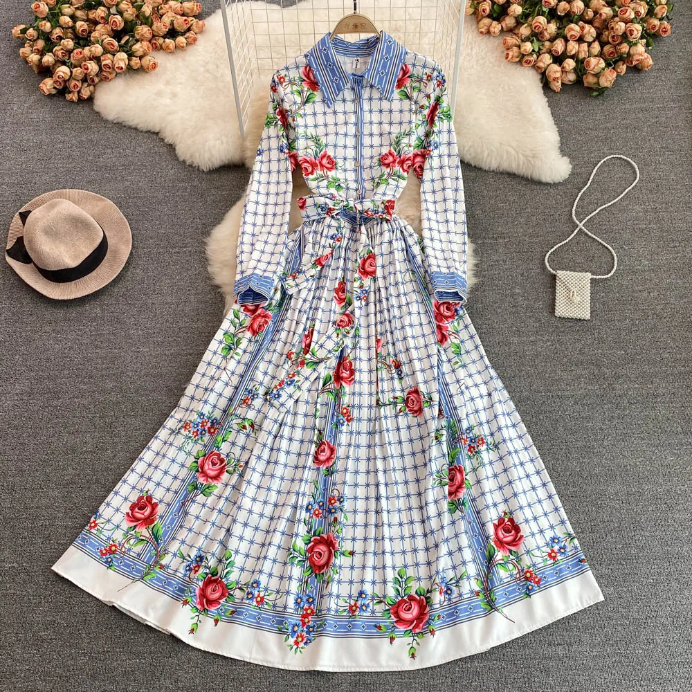 2022 Spring Light Mature Style High-end Temperament Lapel High Waist Thin A-line Pleated Dress Elegant Large Dress
2022 Spring Light Mature Style High-end Temperament Lapel High Waist Thin A-line Pleated Dress Elegant Large Dress