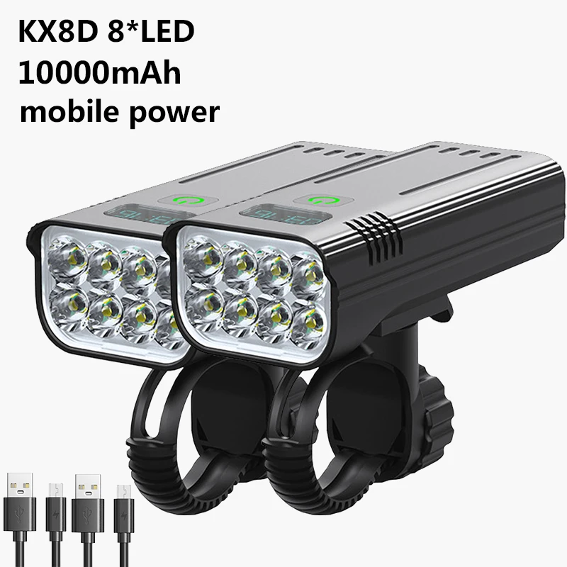 5000LM 8LED Bike Light Front USB Rechargeable 10000mAh Battery LED Bicycle Light Headlight MTB Waterproof Flashlight Front Lamp
5000LM 8LED Bike Light Front USB Rechargeable 10000mAh Battery LED Bicycle Light Headlight MTB Waterproof Flashlight Front Lamp