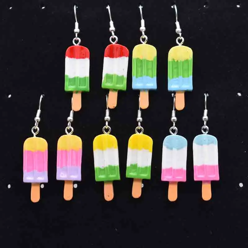 Earring For Women Resin Handmade 11*34mm Colorful Dripping Oil Gradient Multicolor Ice Cream Drop Earrings Funny Gift
Earring For Women Resin Handmade 11*34mm Colorful Dripping Oil Gradient Multicolor Ice Cream Drop Earrings Funny Gift