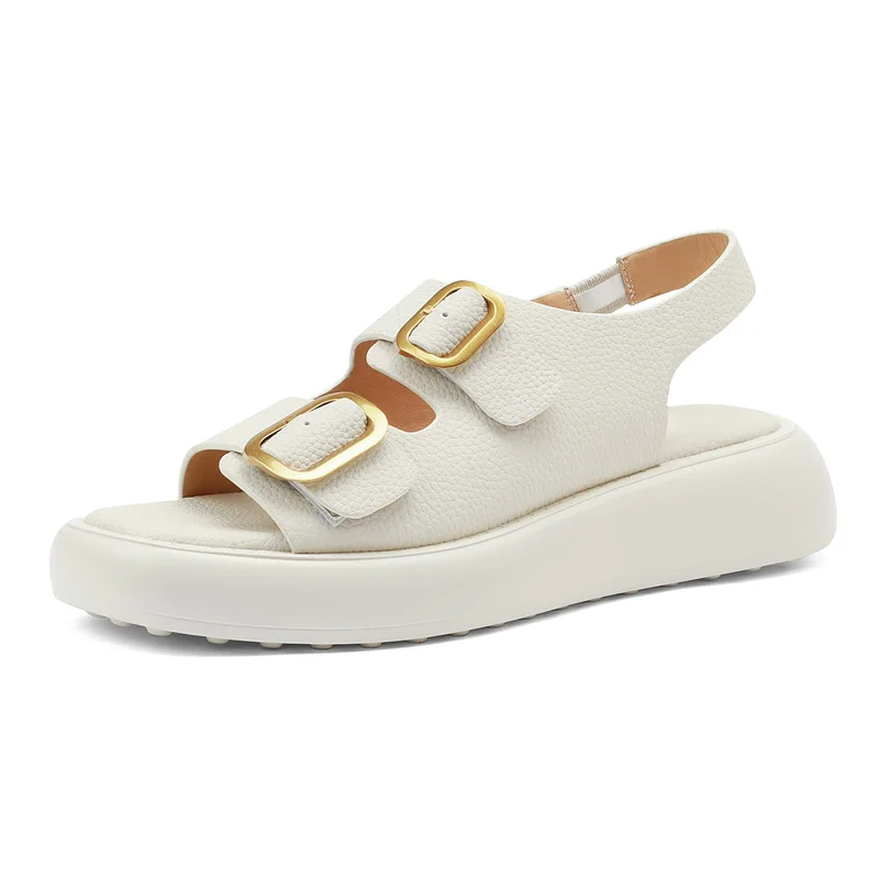 Women Sandals SmallHut Summer Split Leather Platform Party Shoes Eleagnt Lady Orange Black Beige Double Buckle Decoration Sandal
Women Sandals SmallHut Summer Split Leather Platform Party Shoes Eleagnt Lady Orange Black Beige Double Buckle Decoration Sandal