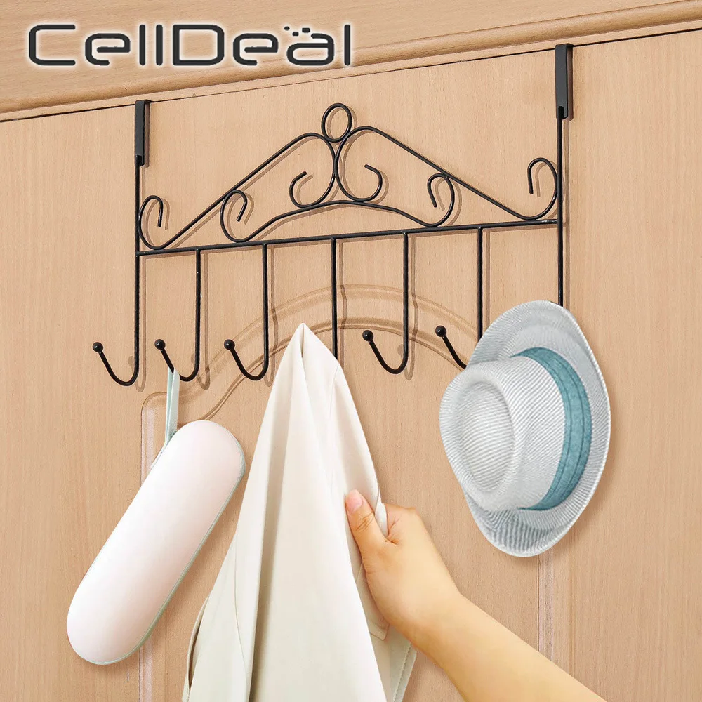 7 Hooks Wall Hanging Storage Rack Nordic Metal Door Hook Holder Punch-free Clothes Hat Towel Hanger Bathroom Kitchen Accessories
7 Hooks Wall Hanging Storage Rack Nordic Metal Door Hook Holder Punch-free Clothes Hat Towel Hanger Bathroom Kitchen Accessories