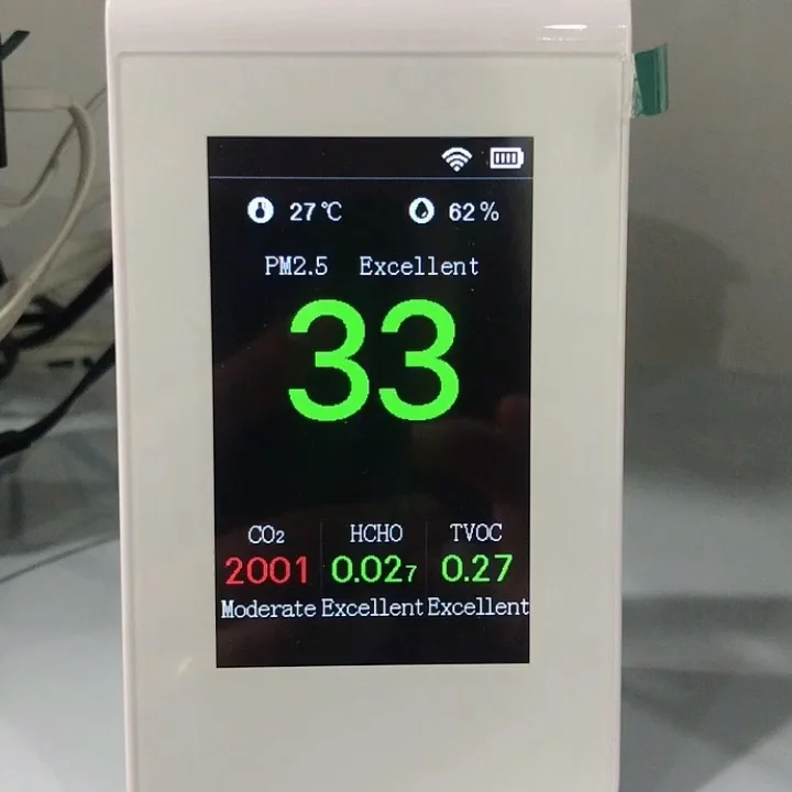 HIKE B6 8 in1 Air Quality Monitor CO2 Meter PM2.5 Detector Temperature Humidity sensor with WiFi USB charge
HIKE B6 8 in1 Air Quality Monitor CO2 Meter PM2.5 Detector Temperature Humidity sensor with WiFi USB charge