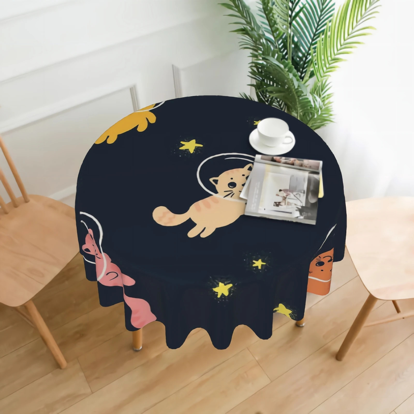 Cute Home Cats in Space Round 60 Inch Table Cloths Round Table Cover Polyester Tablecloth Washable Table Cover for Round Table
Cute Home Cats in Space Round 60 Inch Table Cloths Round Table Cover Polyester Tablecloth Washable Table Cover for Round Table