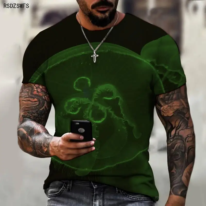 Jellyfish T-shirt Colorful 3D Printing Men's and Women's Cool Short-sleeved Summer Fashion Street Sports Uniforms Breathable
Jellyfish T-shirt Colorful 3D Printing Men's and Women's Cool Short-sleeved Summer Fashion Street Sports Uniforms Breathable