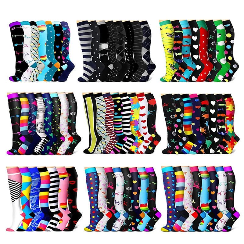7/8 Pairs/set High-quality Compression Socks Professional Outdoor Running Cycling Football Sports Pressure Stockings
7/8 Pairs/set High-quality Compression Socks Professional Outdoor Running Cycling Football Sports Pressure Stockings