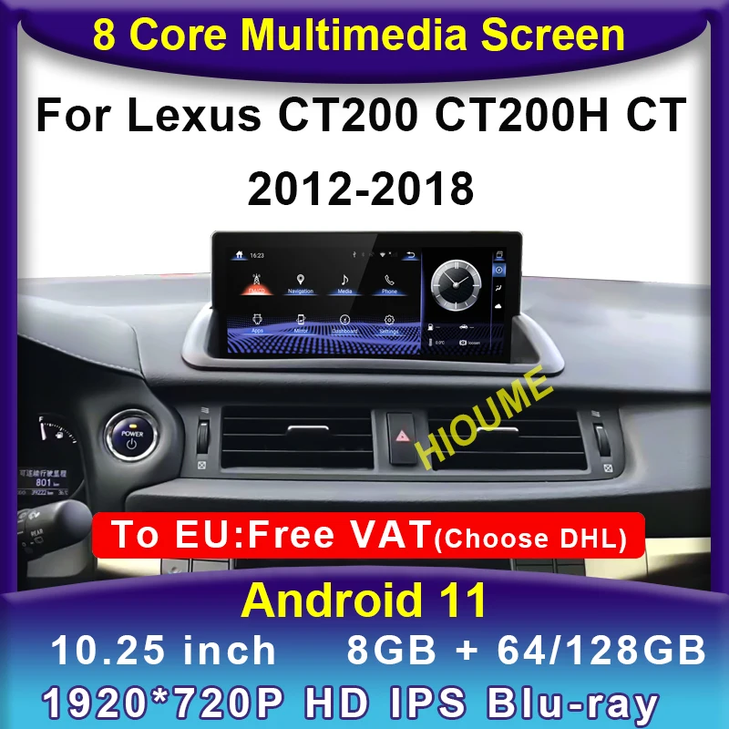 Android 11 8+128G Car Radio GPS Navigation Multimedia Player CarPlay Autoradio Stereo Screen For Lexus CT CT200 CT200h 2011-2017
Android 11 8+128G Car Radio GPS Navigation Multimedia Player CarPlay Autoradio Stereo Screen For Lexus CT CT200 CT200h 2011-2017