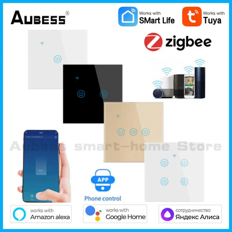 Беспроводной смарт-выключатель Aubess ZigBee, умное управление через приложение, модули автоматизации умного дома с голосовым управлением, Alexa ...
Беспроводной смарт-выключатель Aubess ZigBee, умное управление через приложение, модули автоматизации умного дома с голосовым управлением, Alexa ...